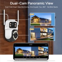 Camera Supraveghere Dubla cu WiFi, Rezolutie 3MP, Rezistenta la Apa, Interior si Exterior Camera Supraveghere Dubla cu WiFi, Rezolutie 3MP, Rezistenta la Apa, Interior si Exterior