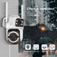 Camera Supraveghere Dubla cu WiFi, Rezolutie 3MP, Rezistenta la Apa, Interior si Exterior Camera Supraveghere Dubla cu WiFi, Rezolutie 3MP, Rezistenta la Apa, Interior si Exterior