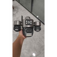 Camera WiFi cu 3 Lentile, Rezistenta la Apa, Vedere de Noapte, Rezolutie 3MP, Alarma si Difuzor