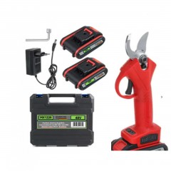 Foarfeca electrica de gradina, 2 acumulatori Li-Ion 48V, 5Ah, lama SK5, diametru taiere 25mm Foarfeca electrica de gradina, 2 acumulatori Li-Ion 48V, 5Ah, lama SK5, diametru taiere 25mm