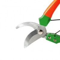 Foarfeca vie, Manere ergonomice din aluminiu acoperit cu PVC, portocaliu-verde
