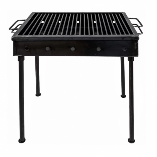 Gratar Metalic pe Carbuni, Picioare detasabile, Sistem de ventilatie, Suprafata 50 x 35 cm