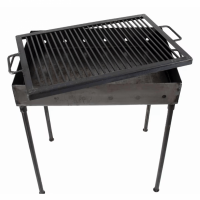 Gratar Metalic pe Carbuni, Picioare detasabile, Sistem de ventilatie, Suprafata 50 x 35 cm