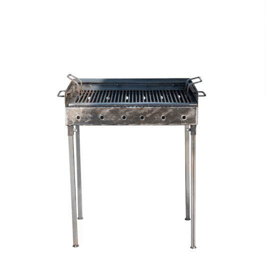 Gratar Metalic pe Carbuni, Picioare detasabile, Sistem de ventilatie, Reglabil 2 nivele, 60 x 40 cm