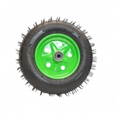 Roata 350-8, ax 20’’, cu rulment, Carucioare, Lize si Roabe, rezistent, sarcina maxima 280 kg, Verde