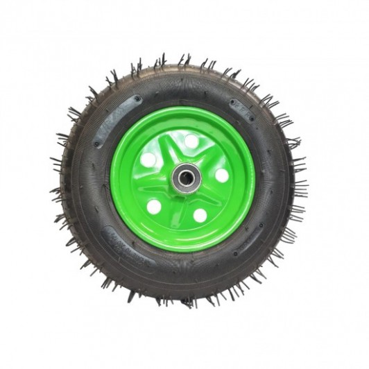 Roata 350-8, ax 20’’, cu rulment, Carucioare, Lize si Roabe, rezistent, sarcina maxima 280 kg, Verde