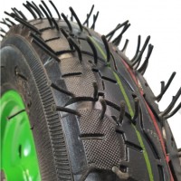 Roata 350-8, ax 20’’, cu rulment, Carucioare, Lize si Roabe, rezistent, sarcina maxima 280 kg, Verde