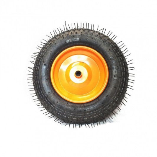 Roata 350-8, ax subtire 14'' cu bucsa, pentru Carucioare, Lize si Roabe, rezistent, Portocaliu