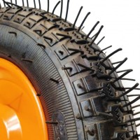 Roata 350-8, ax subtire 14'' cu bucsa, pentru Carucioare, Lize si Roabe, rezistent, Portocaliu