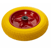 Roata roaba Spuma 350-8, ax 20’’, cu Rulment, sarcina maxima 100 kg, Galben