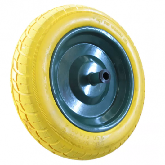 Roata roaba Spuma 350-8, ax 14’’, pentru utilizarea intensiva, Galben-Verde Roata roaba Spuma 350-8, ax 14’’, pentru utilizarea intensiva, Galben-Verde