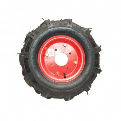 Roata motocultor 400-8, tractiune optima si stabilitate, Flansa Rosie Roata motocultor 400-8, tractiune optima si stabilitate, Flansa Rosie