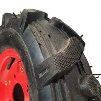 Roata motocultor 400-8, tractiune optima si stabilitate, Flansa Rosie