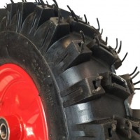 Roata motocultor 400-8, ax de 20 mm, tractiune optima si stabilitate, Flansa Rosie tip America