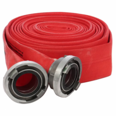 Furtun Pompier Premium, 2'', 20M, 8 Bari, Robust si Fiabil, cu Cuple, Rosu
