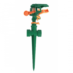 Aspersor Plastic, cu 6 moduri dispersie, prin bataie, Sistemul rotativ de la 45° la 360°