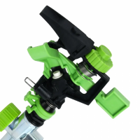 Aspersor Plastic, cu suport metal cu 6 moduri dispersie prin bataie, 45-360 grade
