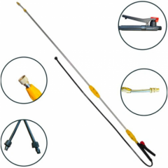 Tija vermorel 2.7M Metal + accesoriu galben, Cap tija bronz