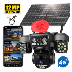 Camera Supraveghere Exterior, Panou Solar 16W, 4G, Ultra HD, 12MP, Vedere 355°, 8000 mAh, EF154-10
