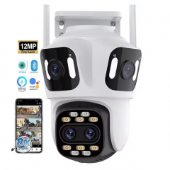 Camera Supraveghere WiFi, Bluetooth, UHD, 3 Lentile, 8X, Night Vision, Detectia Miscarii, EF161-19