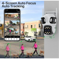 Camera Supraveghere WiFi, Bluetooth, UHD, 3 Lentile, 8X, Night Vision, Detectia Miscarii, EF161-19