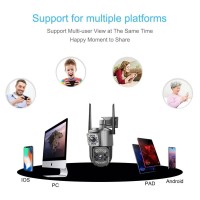 Camera de Supraveghere cu Wi-Fi, 8MP, 4K, Lentila Dubla, Zoom 10x, PTZ, IP66, Neagra, EF112-17