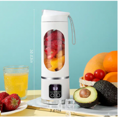 Blender Portabil Electric, 450 ml, 12 Lame din Otel Inoxidabil, Incarcare USB, EF131-3