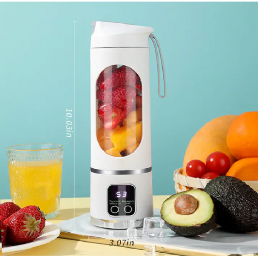 Blender Portabil Electric, 450 ml, 12 Lame din Otel Inoxidabil, Incarcare USB, EF131-3