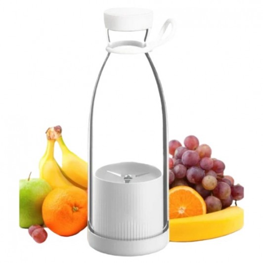Blender portabil de fructe proaspete, USB, alb, EF166-8-2