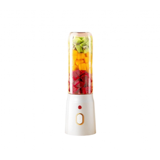 Blender electric portabil, alb, 10 lame, 40W, set cu pahar de suc si pahar auxiliar, EF161-17-2
