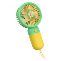 Mini Ventilator Portabil de Mana, Reincarcabil, USB, Galben-Verde, EF170-2