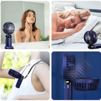 Ventilator Portabil 4in1, Trepte Viteza, Unghiuri Reglabile, Ecran LED, Acumulator 4000 mAh, EF169-6