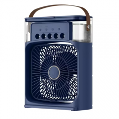 Mini Ventilator Portabil, Racitor Aer, Umidificator, Purificator, Rezervor Apa, Albastru, EF168-6V