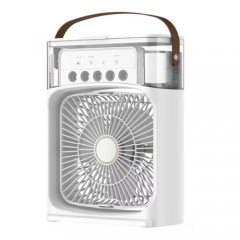 Mini Ventilator Portabil, Racitor Aer, Umidificator, Purificator, Rezervor Apa, Alb, EF168-3