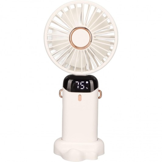 Ventilator portabil Ulisem pliabil 90 grade, 5 viteze, alb, 3000mAh, EF169-6-4