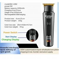 Masina Tuns Kemei Profesionala, Autonomie 120 Min, Lame 0.1mm, Cu Cablu/Incarcare Rapidă, EMKM2282