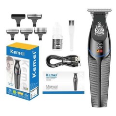 Aparat de Tuns Profesional pentru Contur cu Afisaj LCD si Acumulator, Trimmer fara Fir, EMKM1772