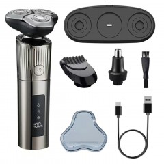 Set de Ingrijire 3 in 1, Aparat Ras, Tuns, Nas si Urechi, USB Type C, LED, Fara Fir, EMQSH801