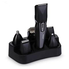 Mașină de Tuns Kemei KM 640, Set 8 în 1, Acumulator, Negru, EMKM640