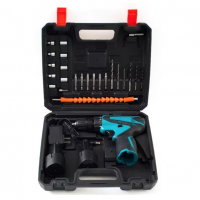 Trusa Surubelnita Electrica fara Fir, 2 Acumulatori, 48V, 24 de Accesorii, Cutie Depozitare, EF130-1