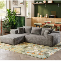 Canapea Premium Tip Coltar, 4 Perne, 240x150x70 cm, Gri, EF151-4