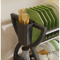 Suport de Vase Multifunctional, cu 2 Niveluri, cu Tava de Scurgere, 33x24x30.5 cm, EF152-2