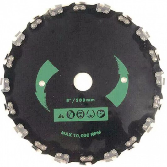 Disc pentru motocoasa nr 9, 230x20T, cu dinti tip lant drujba, EDLMX693 Disc pentru motocoasa nr 9, 230x20T, cu dinti tip lant drujba, EDLMX693