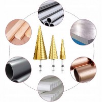 Set 3x Freze conice, pentru gaurire in trepte, 4x132 mm, EDLMX1139
