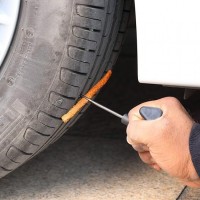 Kit vulcanizare auto, la rece cu snur, adeziv cauciuc si cutter, reparare anvelope, EDLMX918