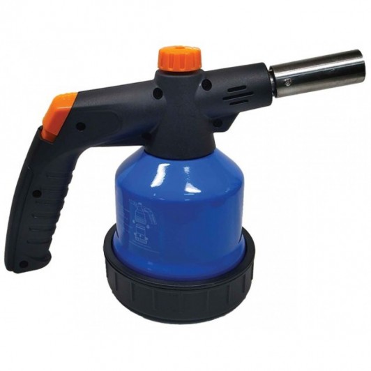 Lampa instalator cu aprindere piezo, corp metalic, albastra, EDLMX1116