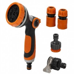 Set pistol irigat gradina 8 moduri, include mufa rapida ½, ¾, 2 conectori, EDLMX1700 Set pistol irigat gradina 8 moduri, include mufa rapida ½, ¾, 2 conectori, EDLMX1700