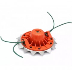 Tambur motocoasă UniBox 2 în 1, disc zimțat și fir, gri/roșu, diametru 20cm, EDLMX220