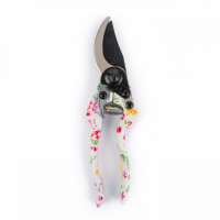 Foarfec vie, model ALB/NEGRU CU FLORI, maner PVC MX792 Foarfec vie, model ALB/NEGRU CU FLORI, maner PVC MX792