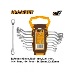 Trusa Chei Inelare Cotite 6-22mm 8buc INGCO HKSPA3088